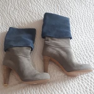 Suede multicolored boots